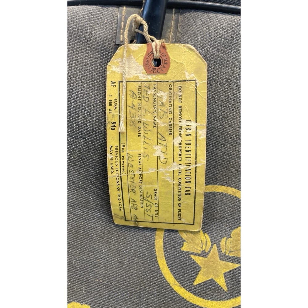 Original COLD WAR era 1960s 1970s U.S. AIR FORCE Travel Duffel Gym CARRY ON BAG - Picture 7 of 10